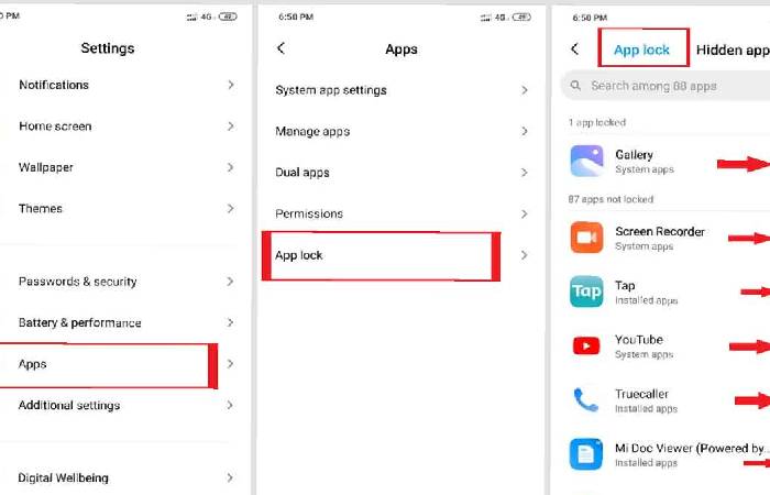 How to Lock Apps in Mi Phones